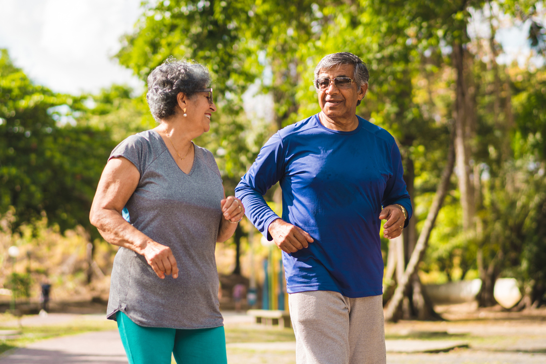 Walking on the online spot exercise